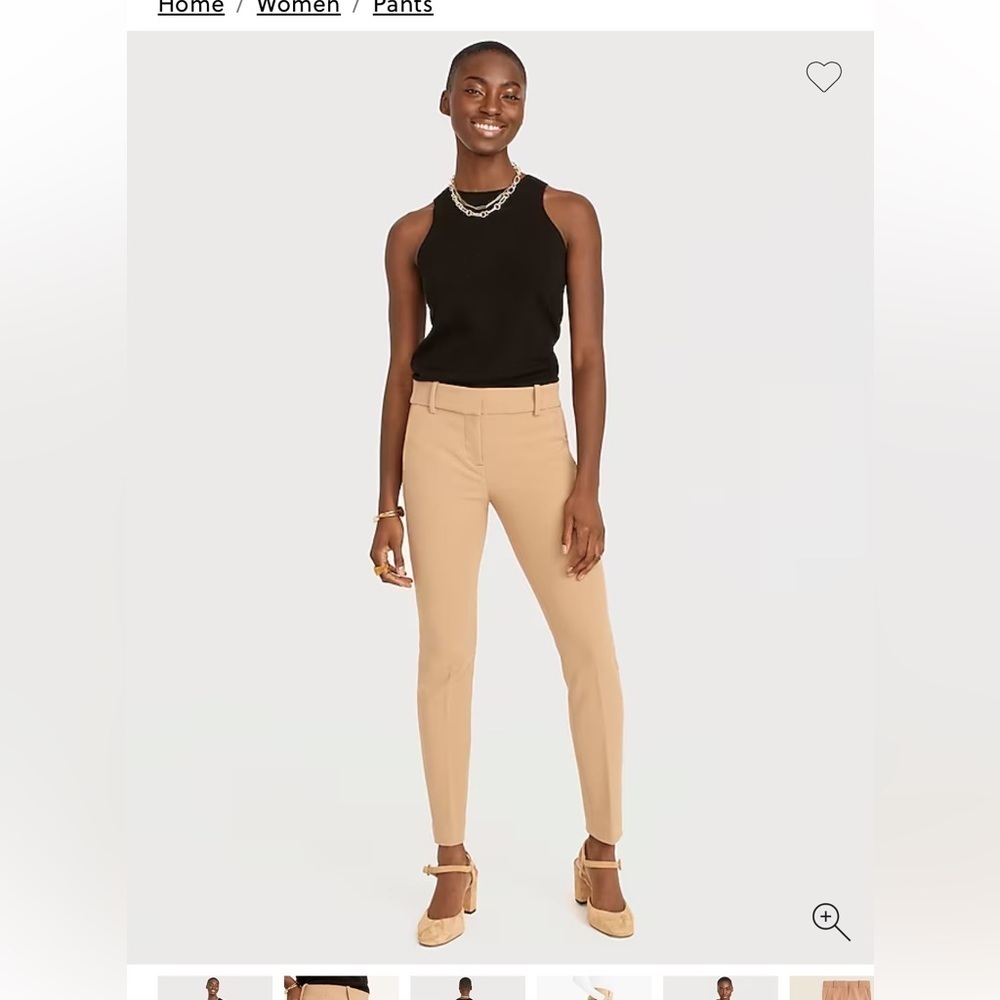 J. Crew Women’s Cameron Slim Cropped Career Minimalist Pants Size 4 Tall